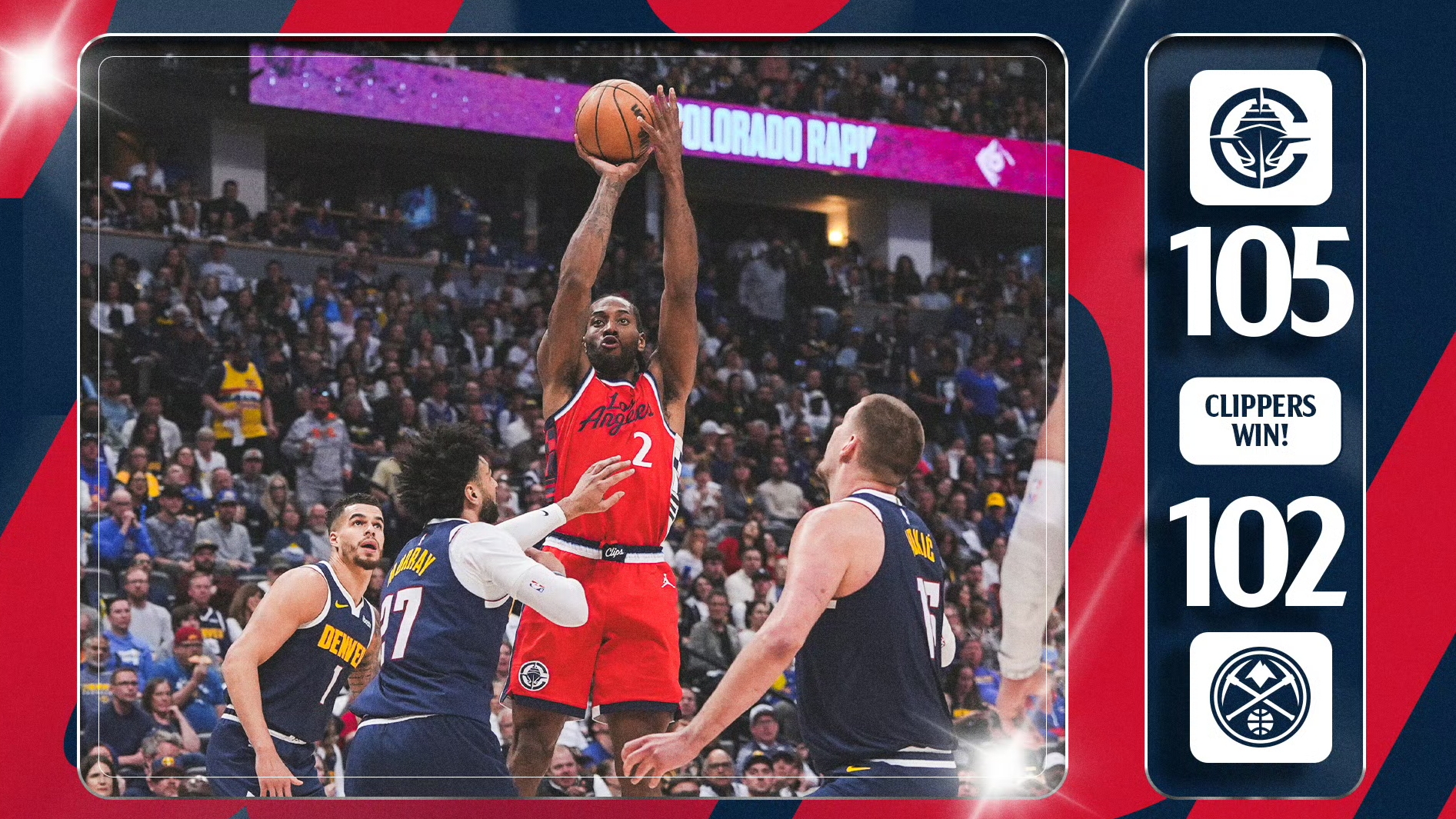 快船队后卫组合发威，球队瞄准常规赛佳绩